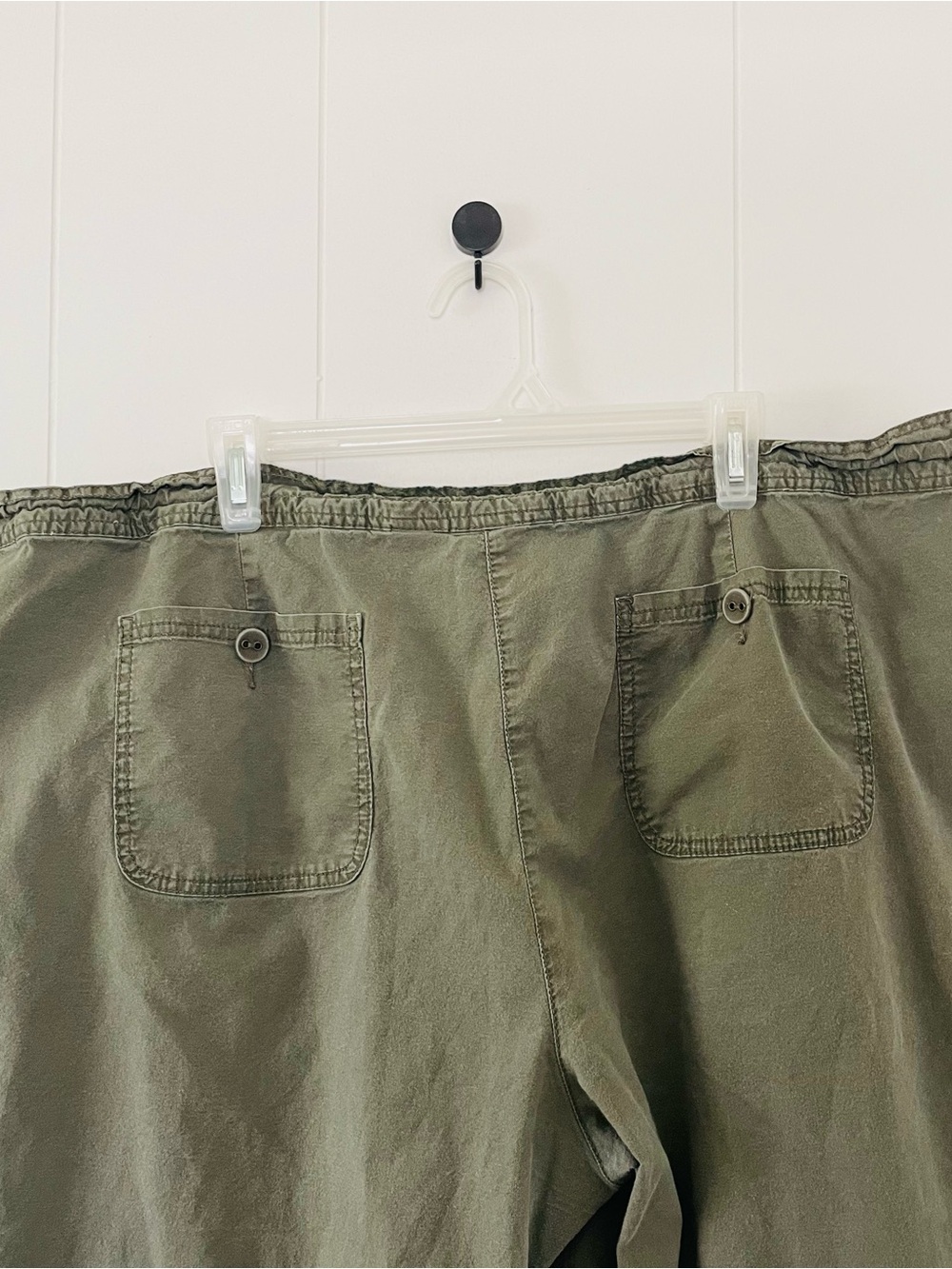 Ruby Rd. Olive Green Drawstring Capris - Picture 6 of 8